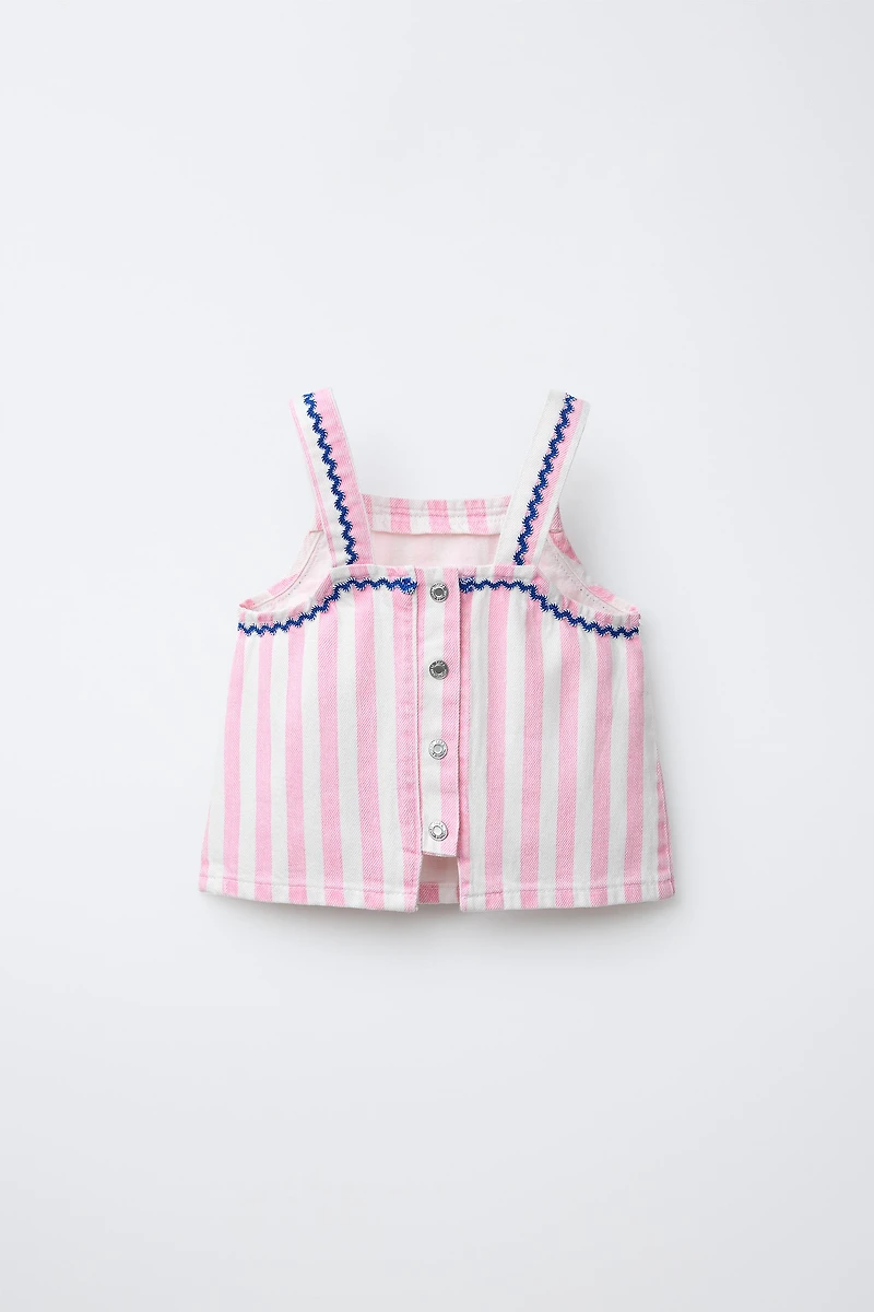 STRIPED SERGE TOP