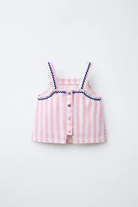 STRIPED SERGE TOP