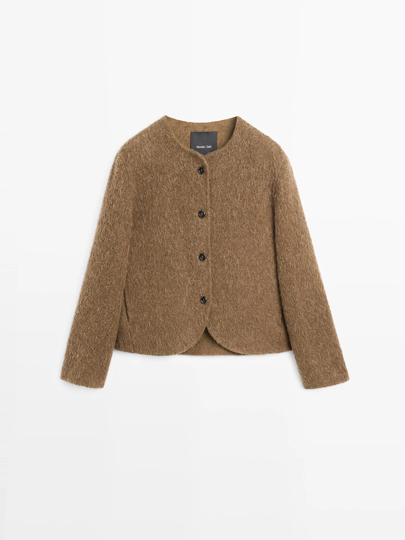 Veste en laine d’alpaga finition brossée