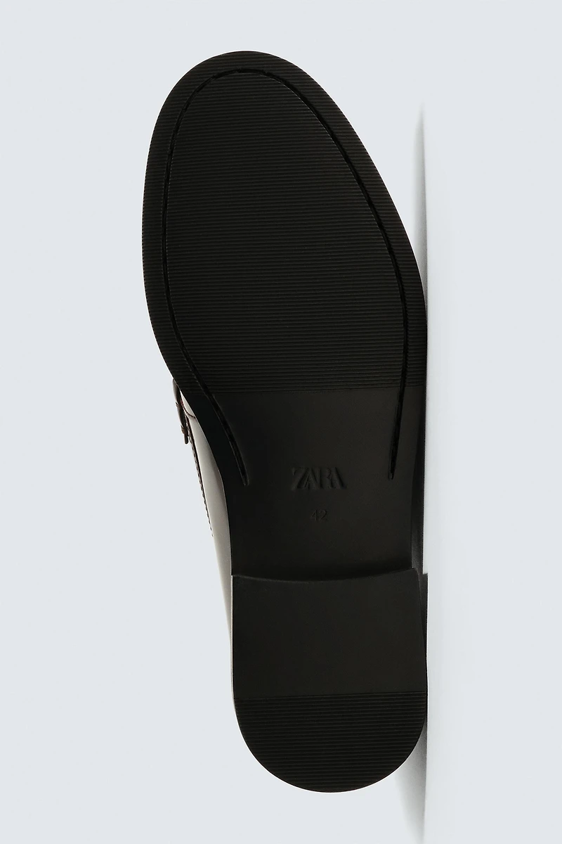 MOCASSINS FRONCÉS EN CUIR
