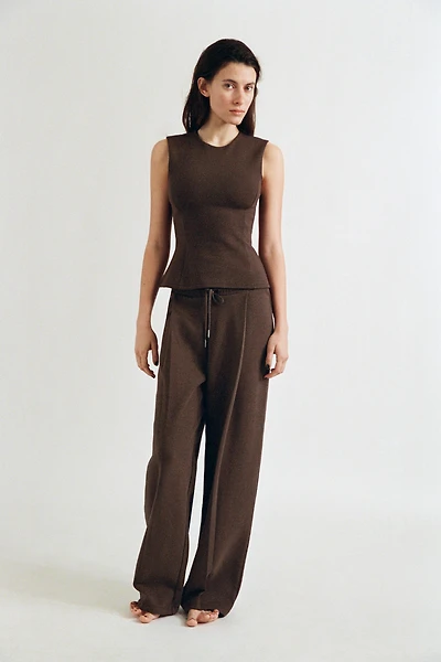 PEPLUM INTERLOCK TOP