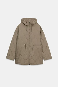 VESTE REMBOURRÉE À CAPUCHE DÉPERLANTE