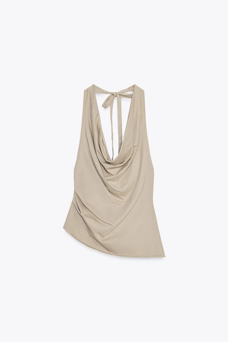 DYED EFFECT HALTER TOP