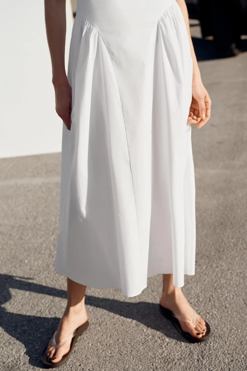 POPLIN HALTER DRESS