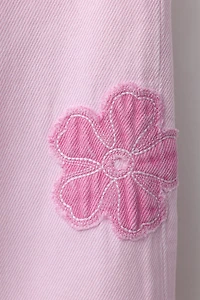 JEANS WIDE LEG FLEURS