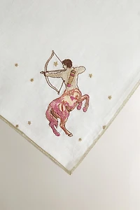 SAGITTARIUS EMBROIDERED LINEN NAPKIN | MARISA BERENSON
