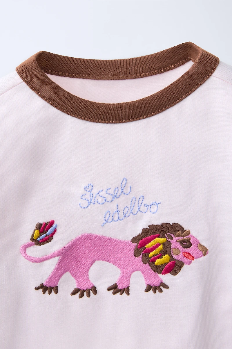 T-SHIRT BRODÉ TIGRE SISSEL EDELBO X ZARA KIDS