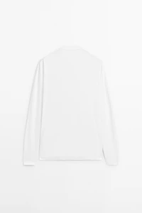 Long sleeve medium weight cotton T-shirt
