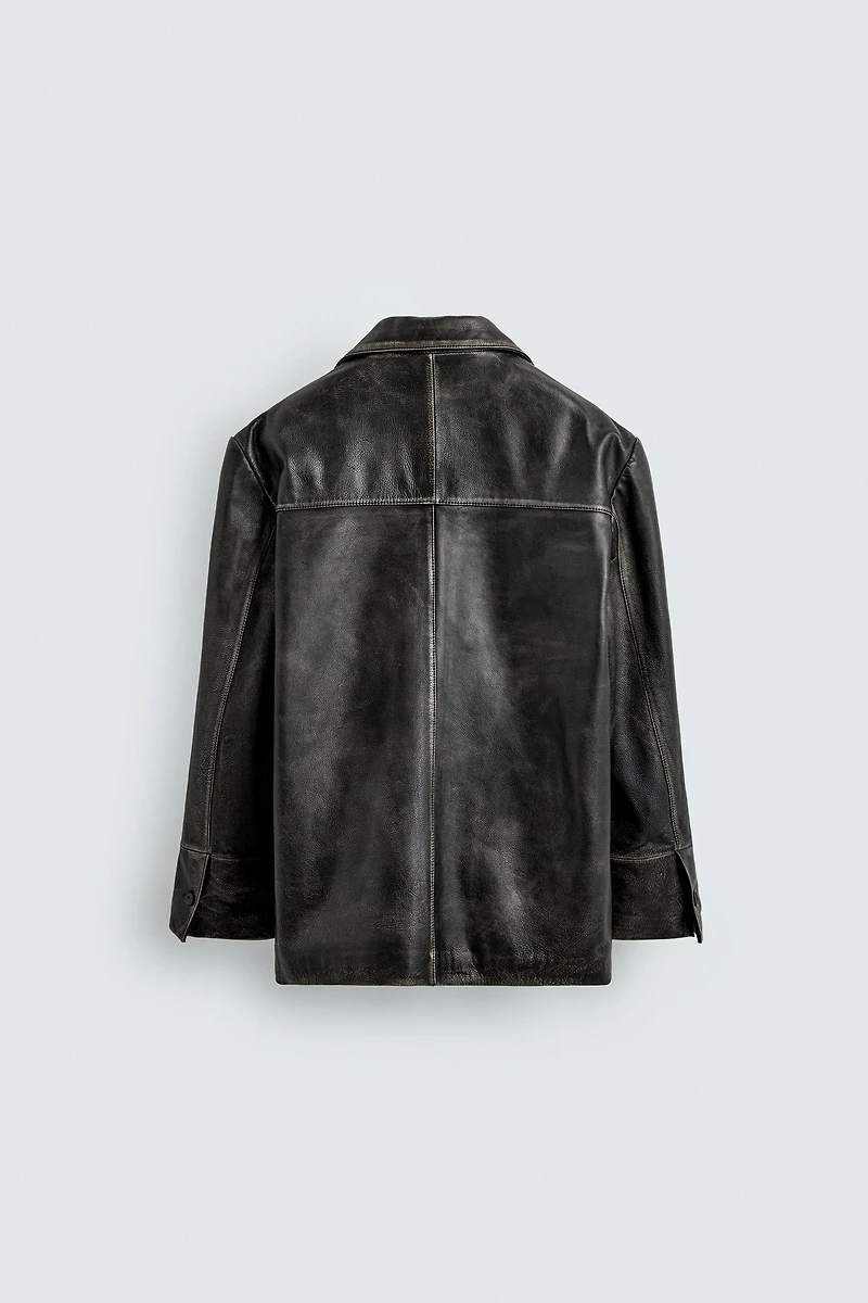 LIMITED EDITION VINTAGE EFFECT LEATHER JACKET