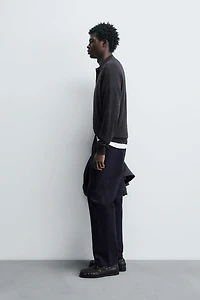 WOOL - SILK KNIT POLO SHIRT