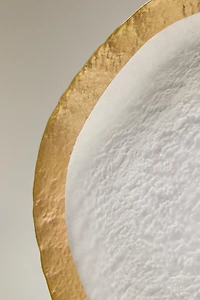 GLASS SERVICE PLATE WITH RIM