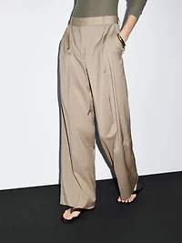 100% wool darted trousers