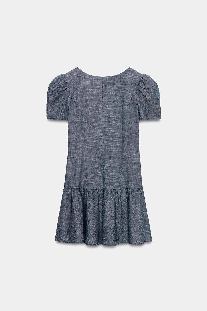 PUFF SLEEVE MINI DRESS