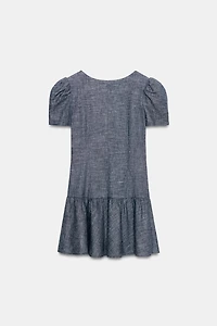 PUFF SLEEVE MINI DRESS