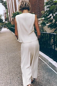 LINEN BELTED CULOTTES