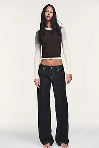 TRF LOW RISE WIDE LEG JEANS