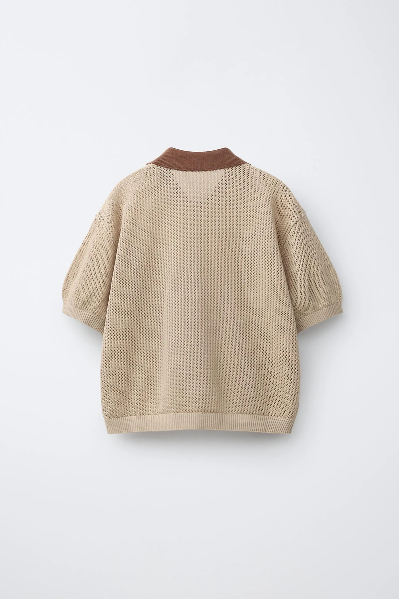 EMBROIDERED KNIT SHIRT