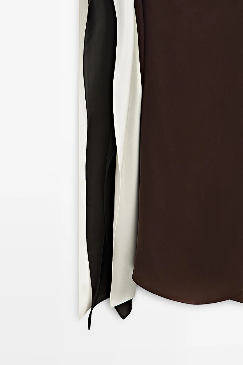 Robe midi fluide combinée