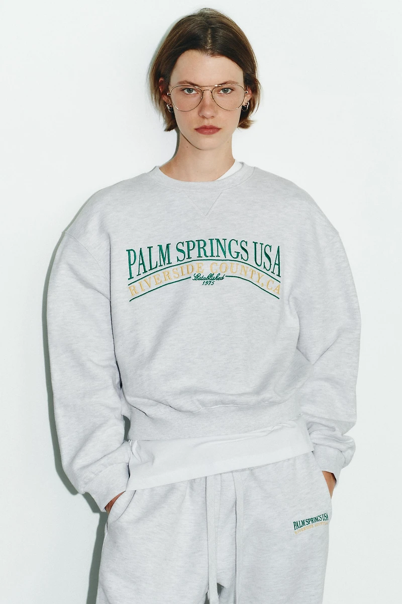 COTTON TEXT SWEATSHIRT