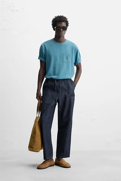 EMBROIDERED PIQUÉ T-SHIRT