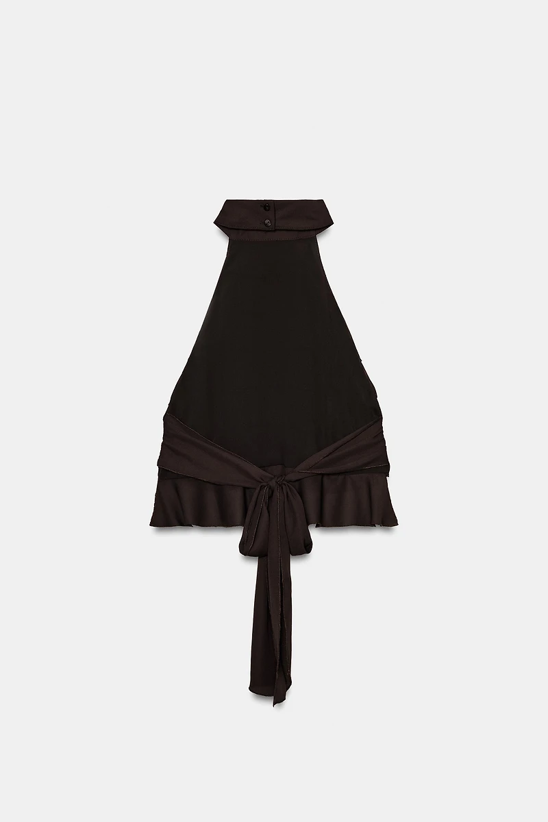 GEORGETTE HALTER TOP