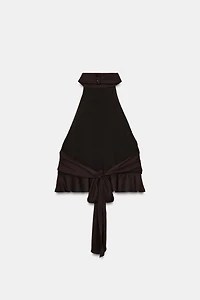GEORGETTE HALTER TOP