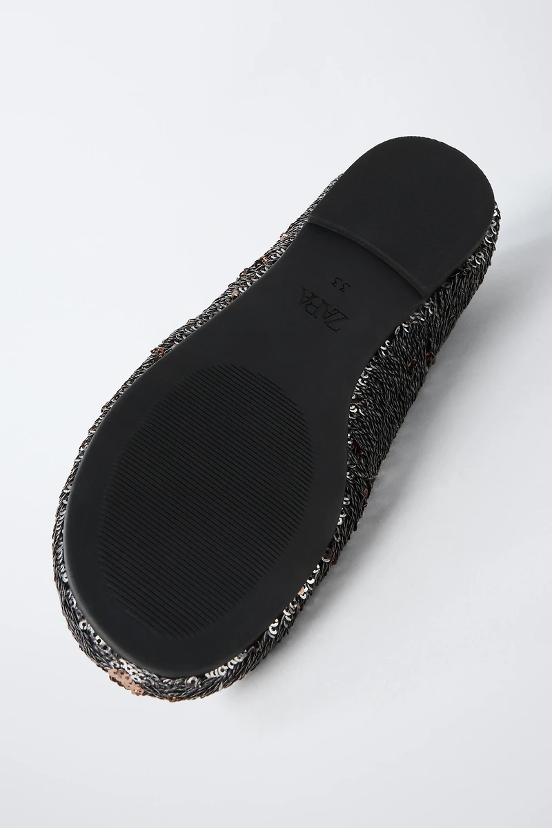 SEQUIN BALLET FLATS