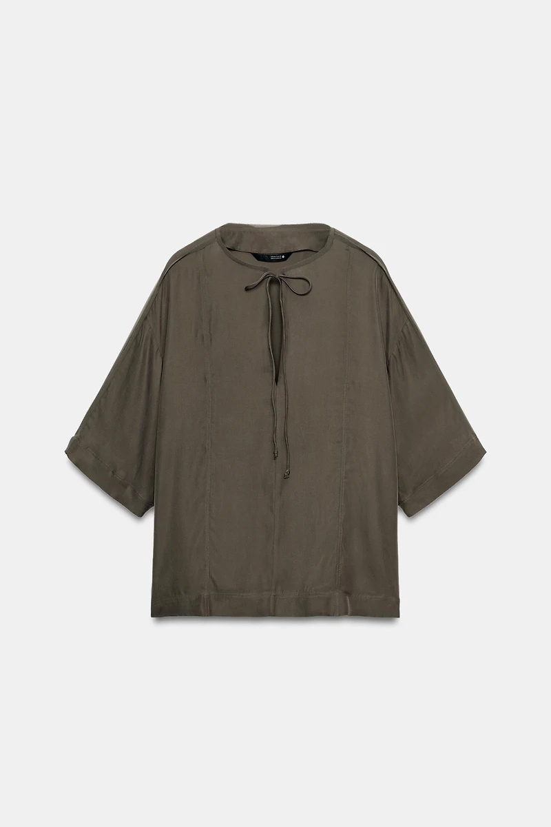 BLOUSE FLUIDE À NŒUDS ZW COLLECTION