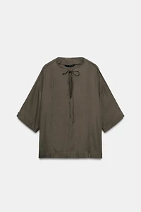BLOUSE FLUIDE À NŒUDS ZW COLLECTION