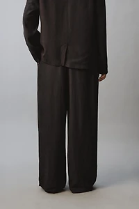 RELAXED FIT WIDE LEG SUIT PANTS