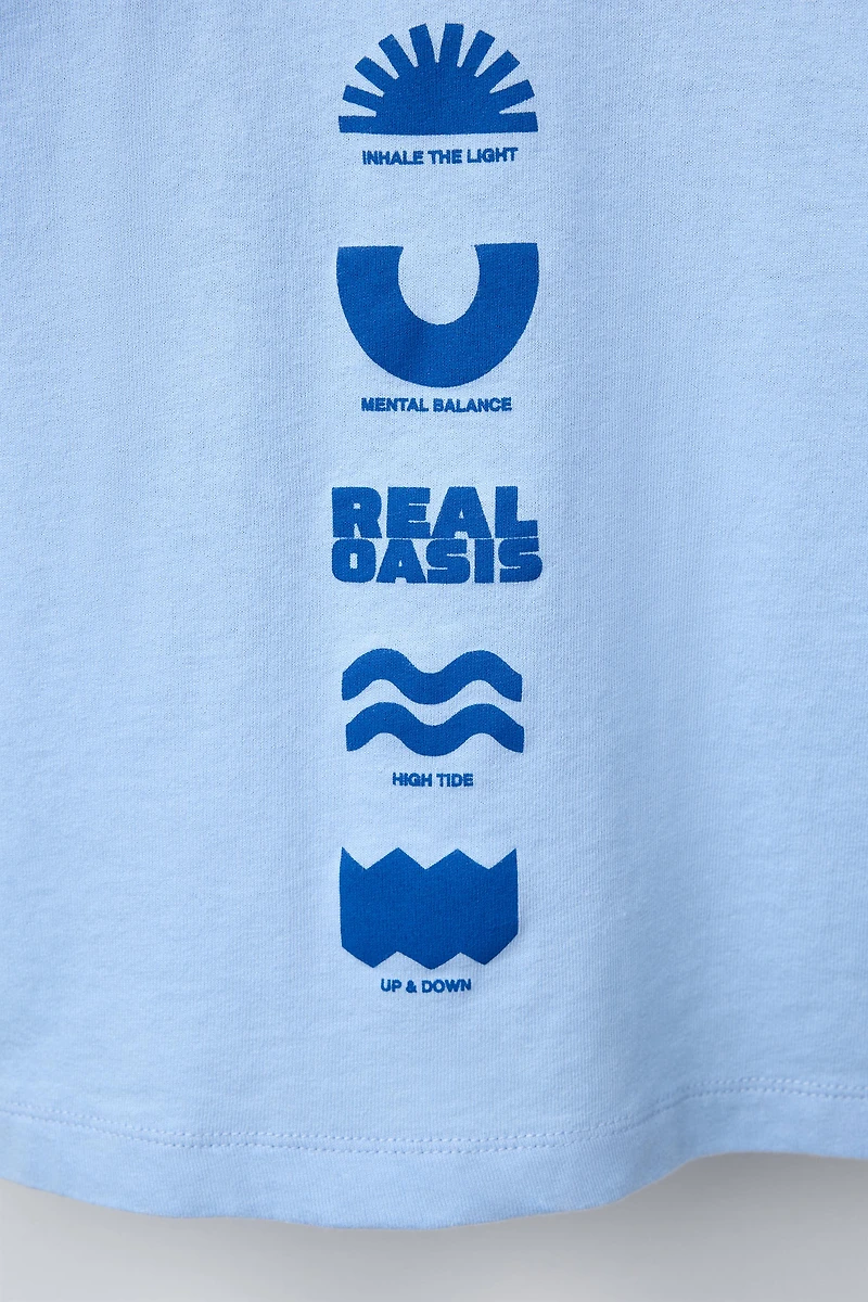 GARMENT-DYED PRINTED T-SHIRT