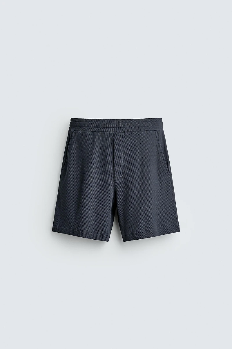 WAFFLE TEXTURE JOGGER SHORTS