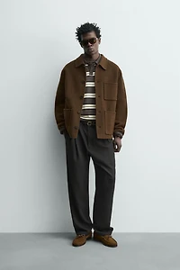 REGULAR FIT 100% WOOL OVERSHIRT