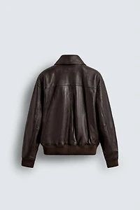 VESTE EN CUIR À POCHES