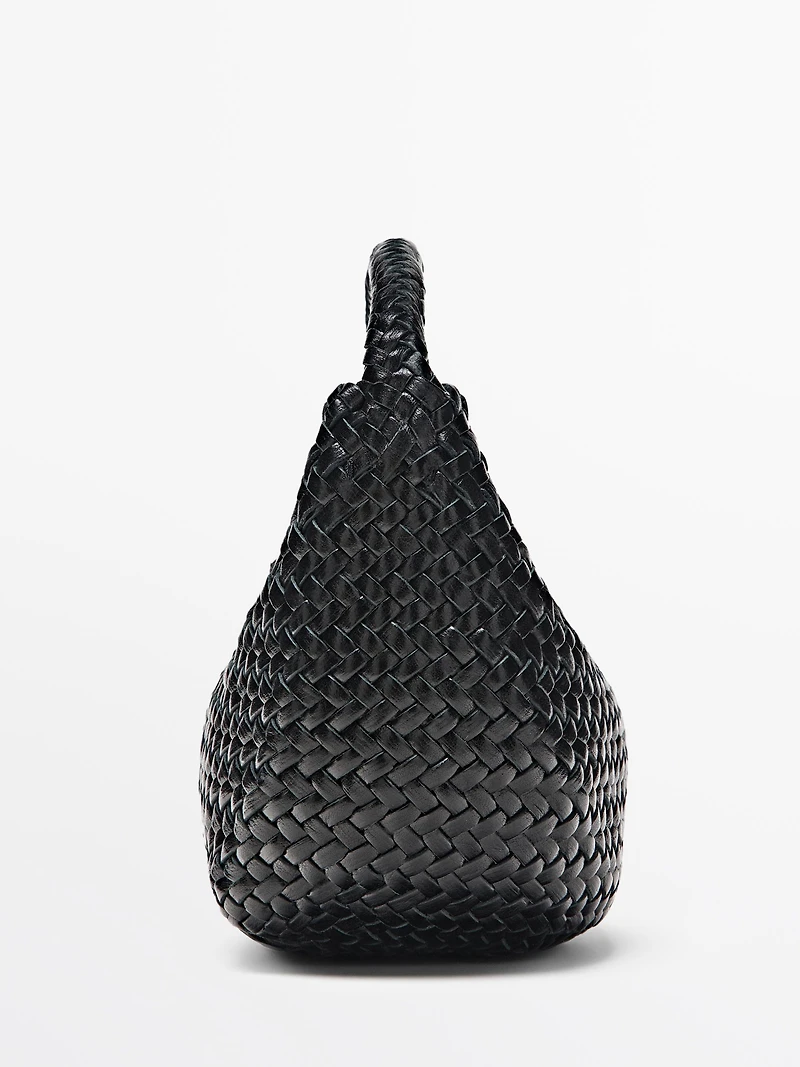 Nappa leather braided mini bag