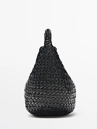 Nappa leather braided mini bag