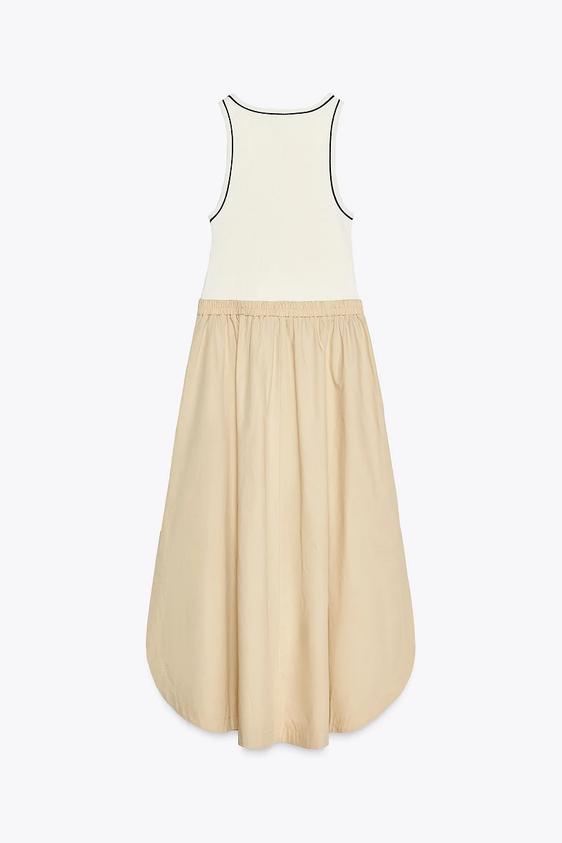 COMBINATION MIDI DRESS