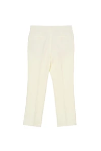 HERRINGBONE LINEN-WOOL RELAXED FIT SUIT PANTS