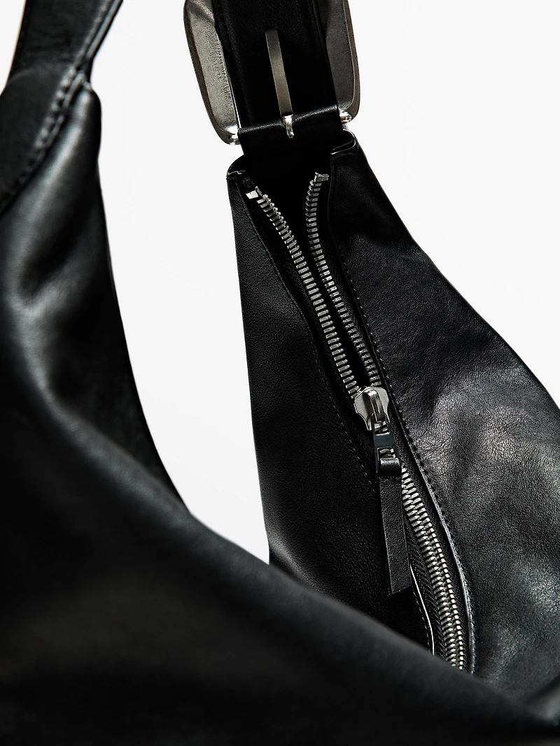 Nappa leather maxi bag