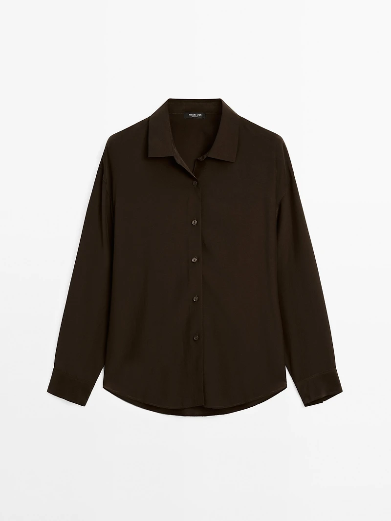Flowing technical fabric shirt