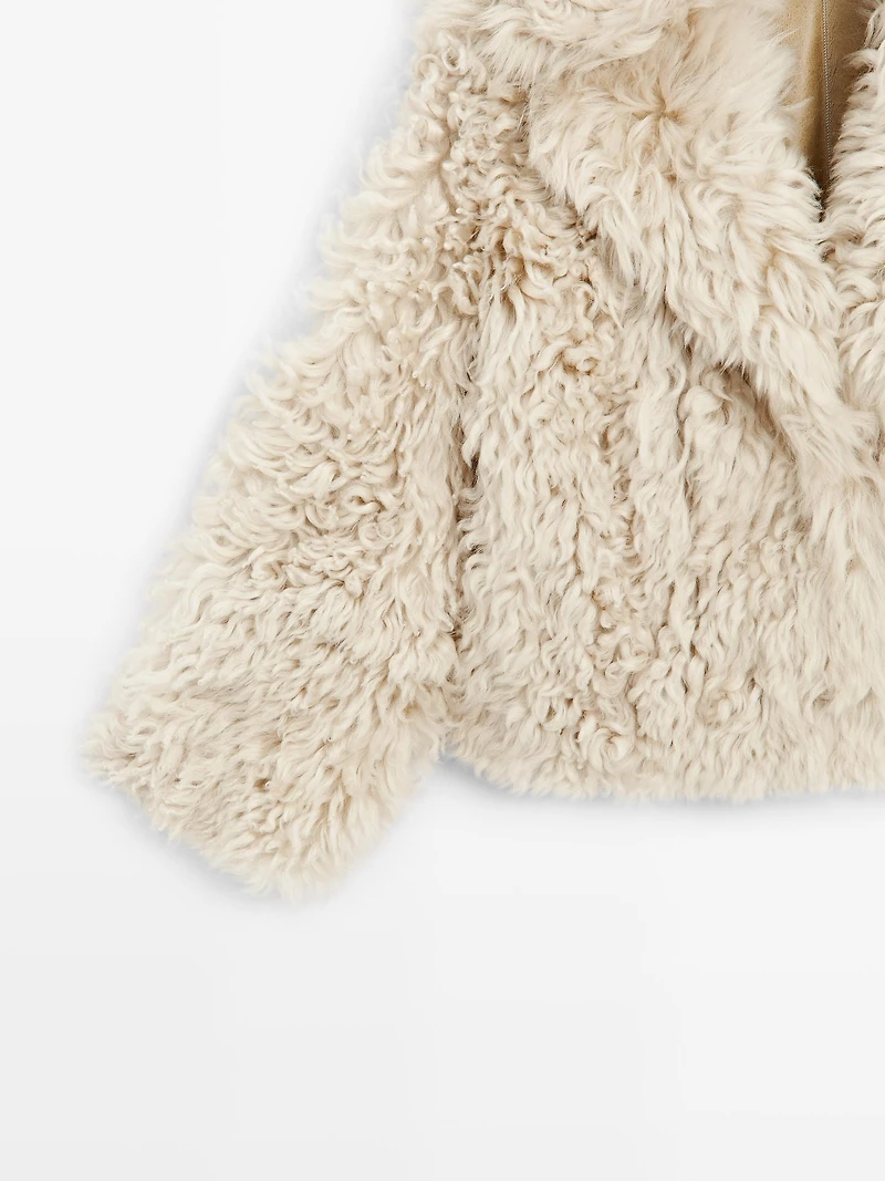 Short lambskin coat - STUDIO