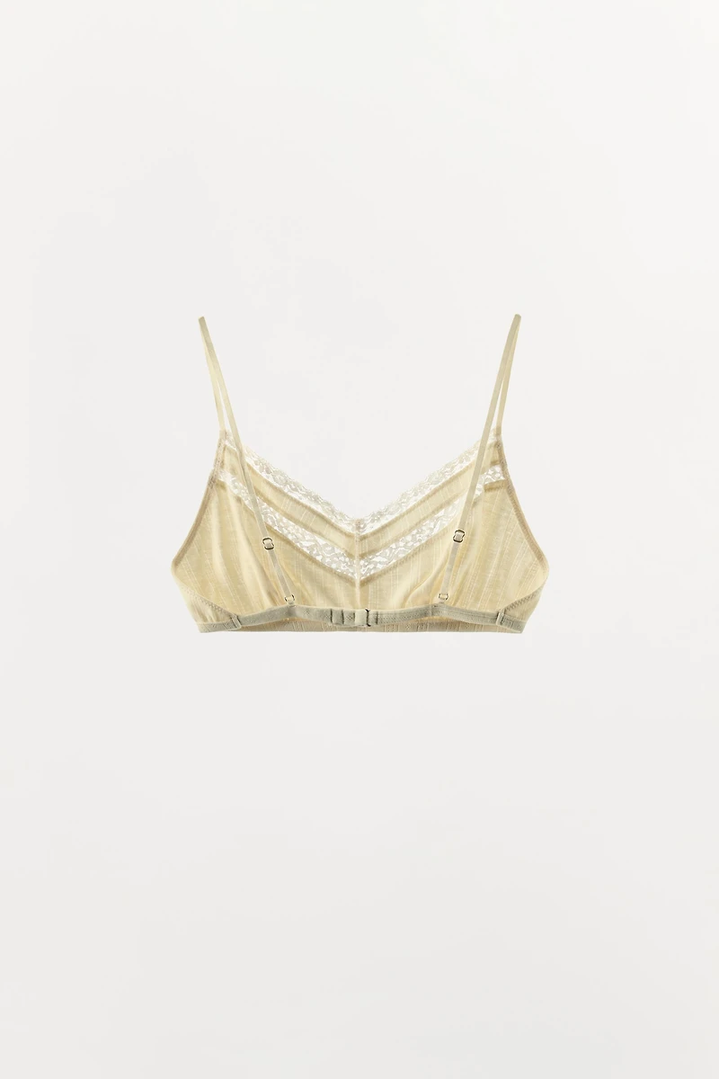 POINTELLE LACE BRALETTE
