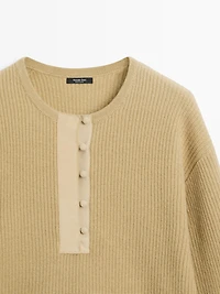 Wool blend knit sweater