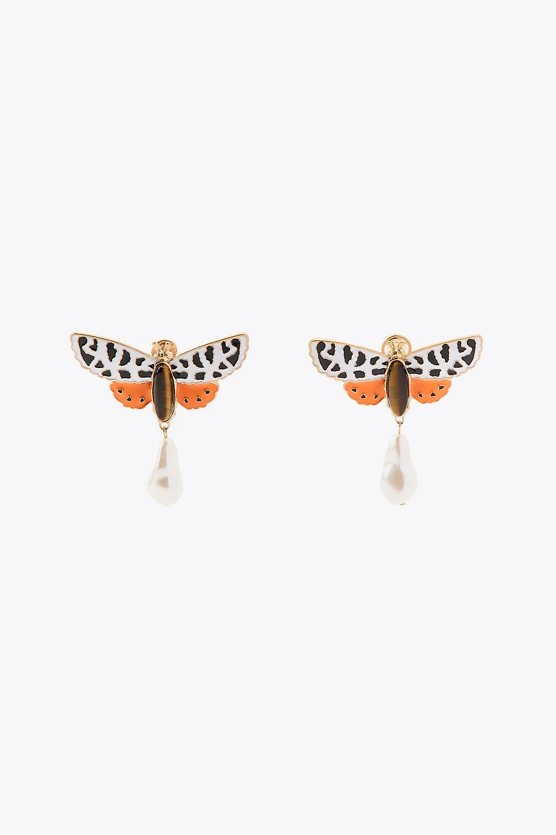 BUTTERFLY PEARL EARRINGS