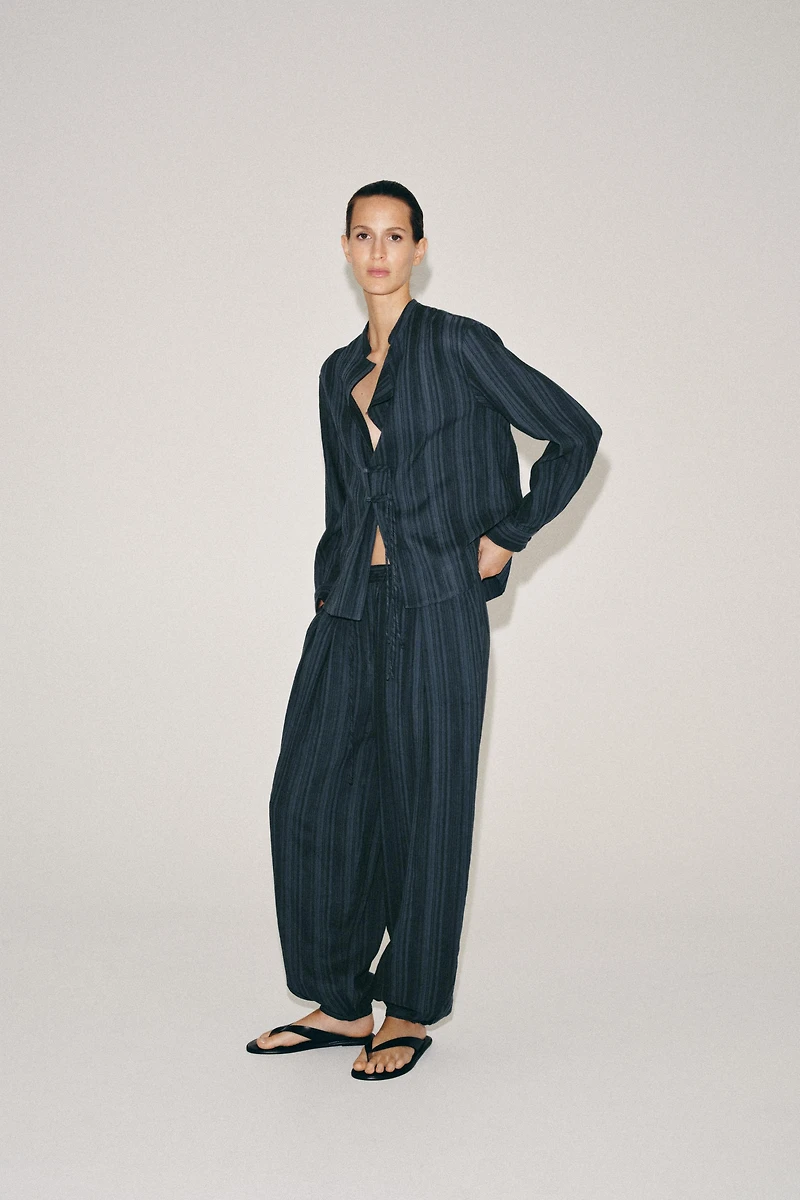 ZW COLLECTION STRIPED BLOOMER PANTS