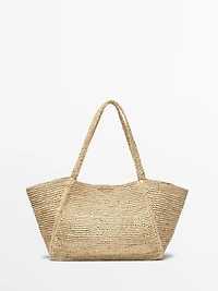 Tote bag moyen format 100 % raphia