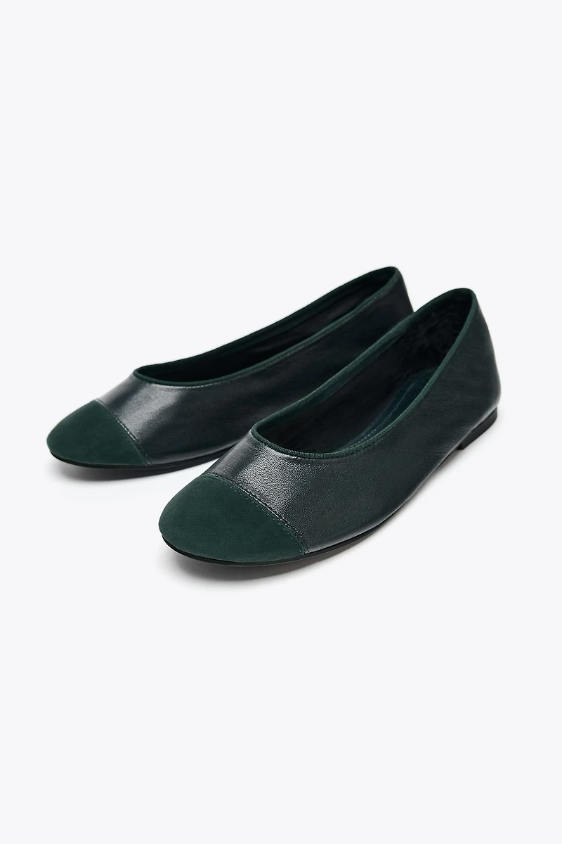 LEATHER BALLET FLATS
