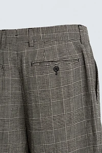 WOOL-LINEN CHECK SUIT PANTS AARON LEVINE X ZARA