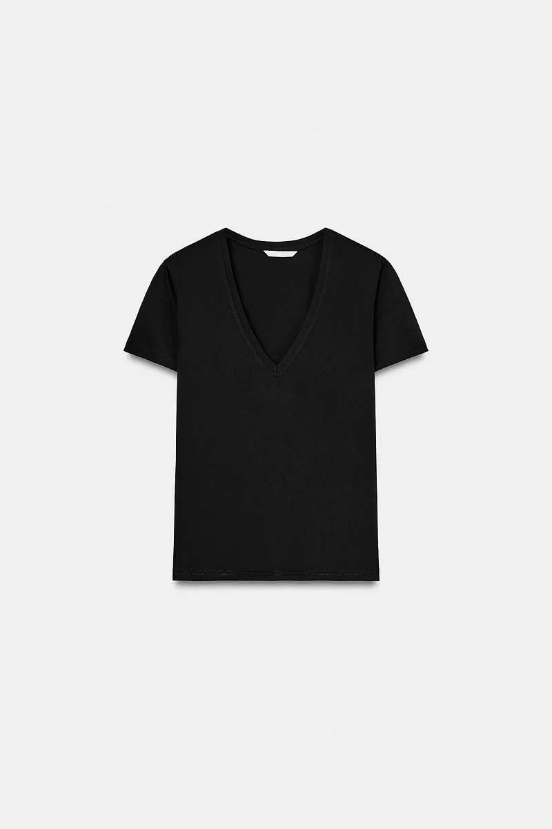 INTERLOCK V-NECK T-SHIRT