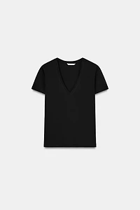 INTERLOCK V-NECK T-SHIRT